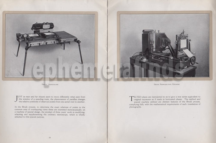 Brock & Weymouth Historic Early Aviation Photogrammetry Photo Topography Book 1925