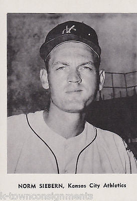 NORM SIEBERN KANSAS CITY ROYALS MLB BASEBALL VINTAGE 1960s PHOTO CARD PRINT - K-townConsignments
