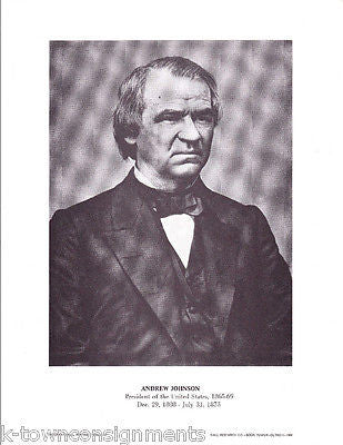 ANDREW JOHNSON President United States of America Vintage Photo Print - K-townConsignments