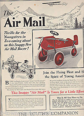 AIR MAIL RACE VINTAGE KIDS TOY TRICYCLE 1927 ADVERTISING POSTER PRINT - K-townConsignments