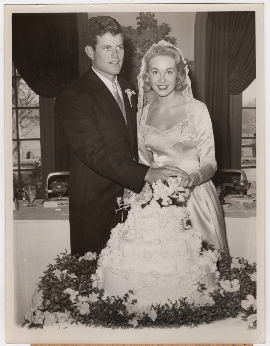 Ted Kennedy Wedding Cake Siwanoy Country Club Vintage Press Photo 1958