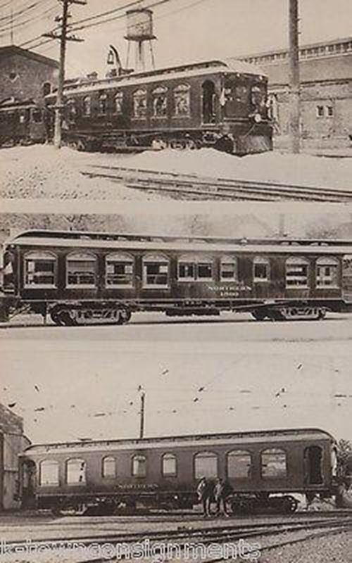 Northern Ohio Railroad Train Cars Vintage Electric Trolly Railway Museum Photo