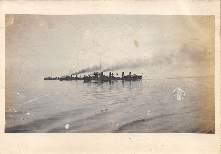 US Navy Great White Asiatic Fleet Battleship Philippines Antique Snapshot Photos