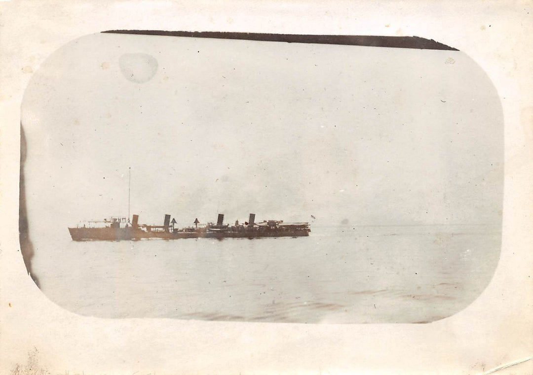 US Navy Great White Asiatic Fleet Battleship Philippines Antique Snapshot Photos