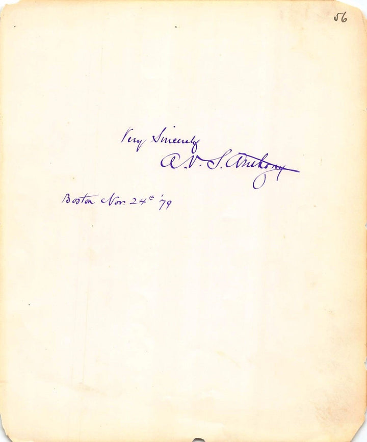 Andrew Varick Stout Anthony NY Woodcut Engraver Antique Autograph Signature