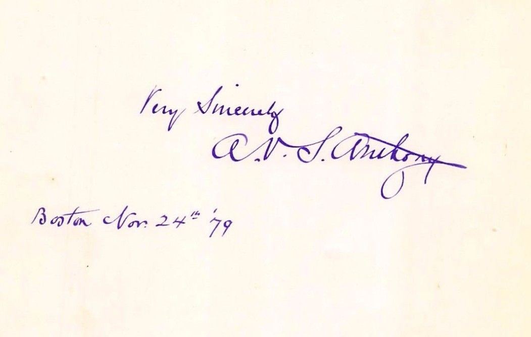 Andrew Varick Stout Anthony NY Woodcut Engraver Antique Autograph Signature