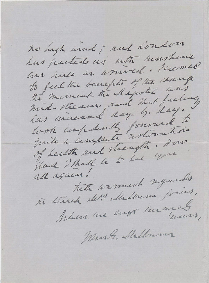 John Milburn New York Bar Lawyer McKinley Assassination Autograph Signed Letter