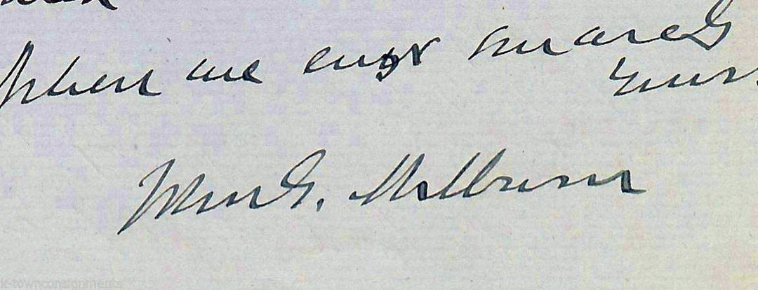 John Milburn New York Bar Lawyer McKinley Assassination Autograph Signed Letter