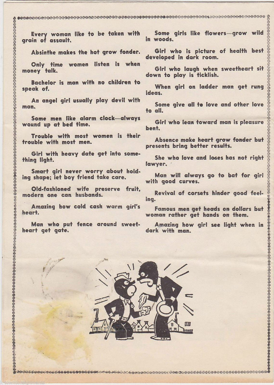 Confucius Wise Sayings Philosophy Pulp Humor Antique Mail Away Flyers