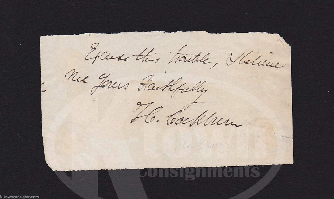Henry Cockburn Scottish Judge Politician Original Antique Autograph Signature