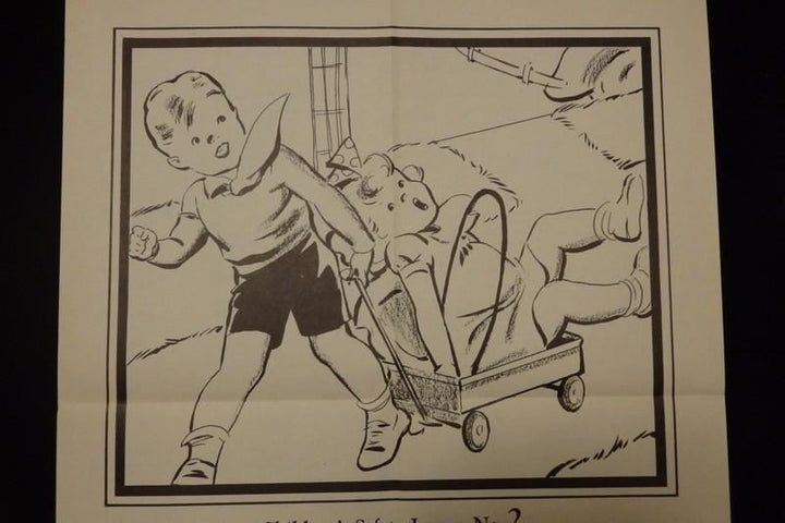 Road Street Safety Lumberman's Mutual Insurance Vintage Children's PSA Poster