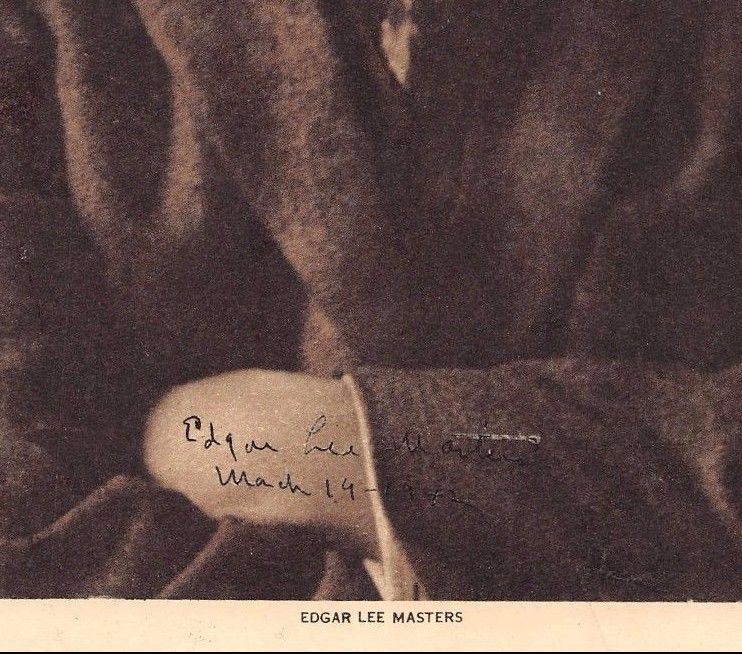 Edgar Lee Masters American Poet Original Vintage Autograph Signed Photo Print