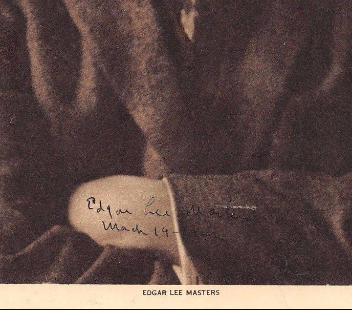 Edgar Lee Masters American Poet Original Vintage Autograph Signed Photo Print