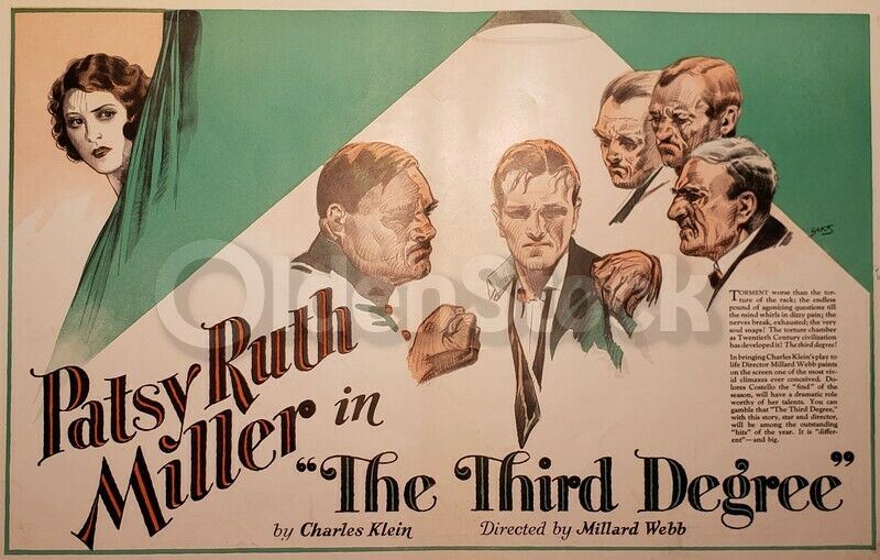 The Third Degree Patsy Ruth Miller Antique Warner Brothers Movie Poster