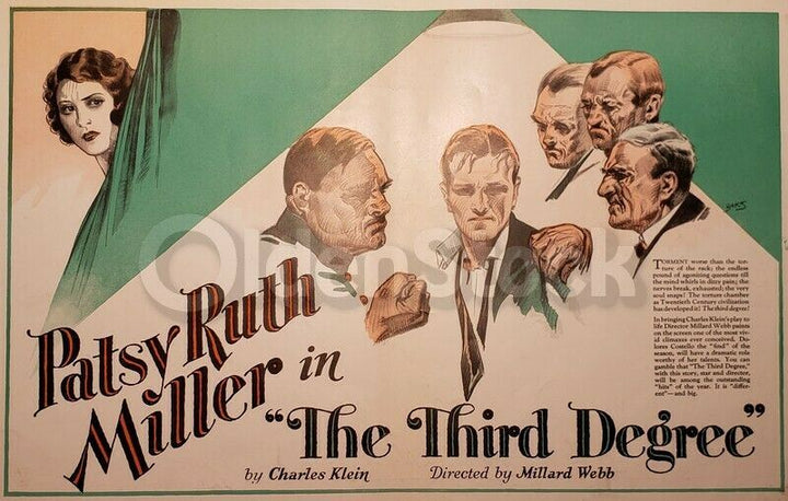 The Third Degree Patsy Ruth Miller Antique Warner Brothers Movie Poster