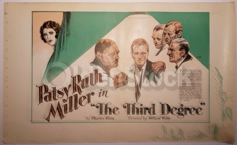The Third Degree Patsy Ruth Miller Antique Warner Brothers Movie Poster