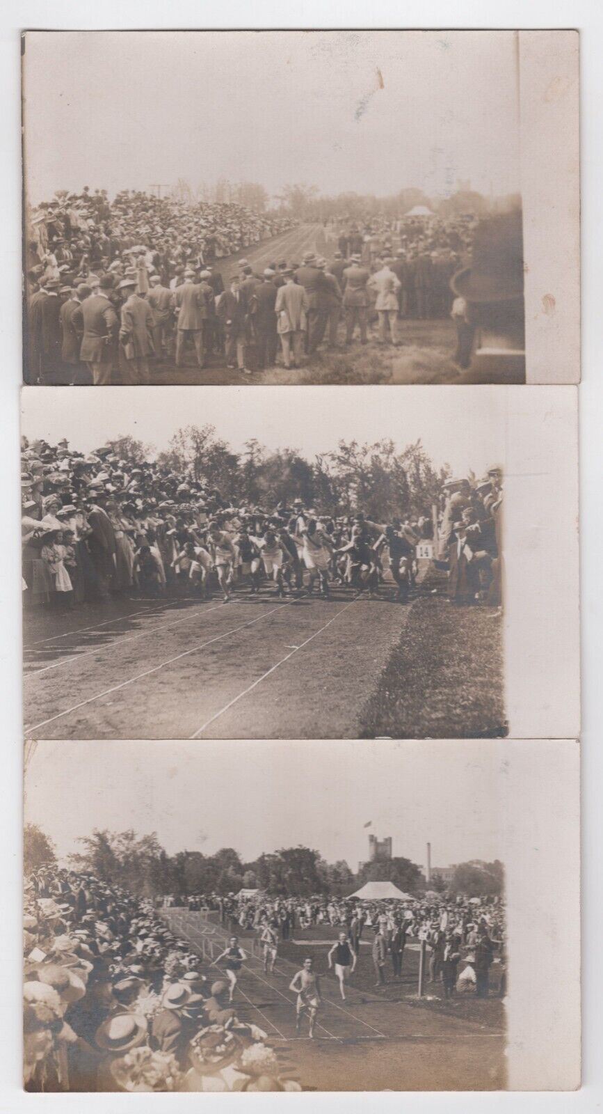 Illinois State Normal University Antique Track & Field Race Athletes Photos RPPC