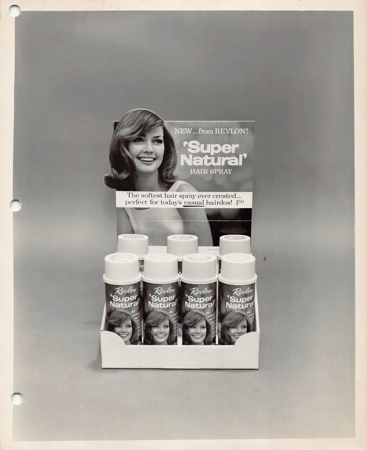 Revlon Hair Spray Product Vintage Fashion Store Display Advertising Photo 1960s