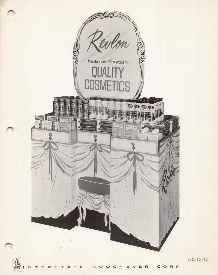 Revlon Hair Curling Products Vintage Fashion Store Display Advertising Photo