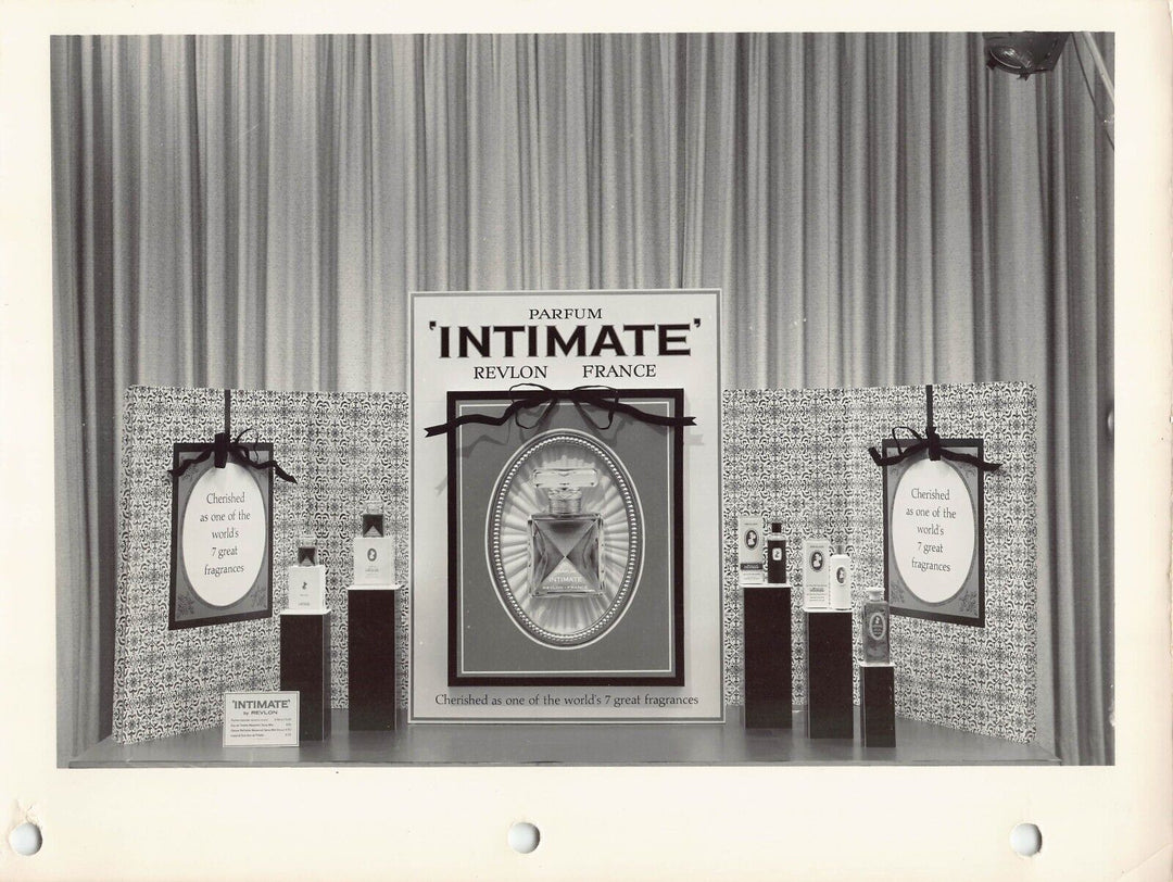 Revlon Intimate Purfume Vintage Fashion Store Display Advertising Photo 1960