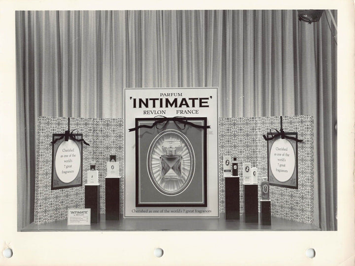 Revlon Intimate Purfume Vintage Fashion Store Display Advertising Photo 1960
