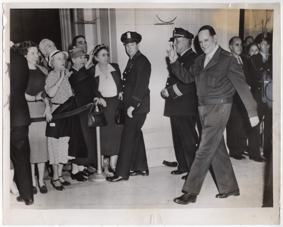 General Douglas MacArthur Strides into Foreign Affairs Hearing Korean War Photo
