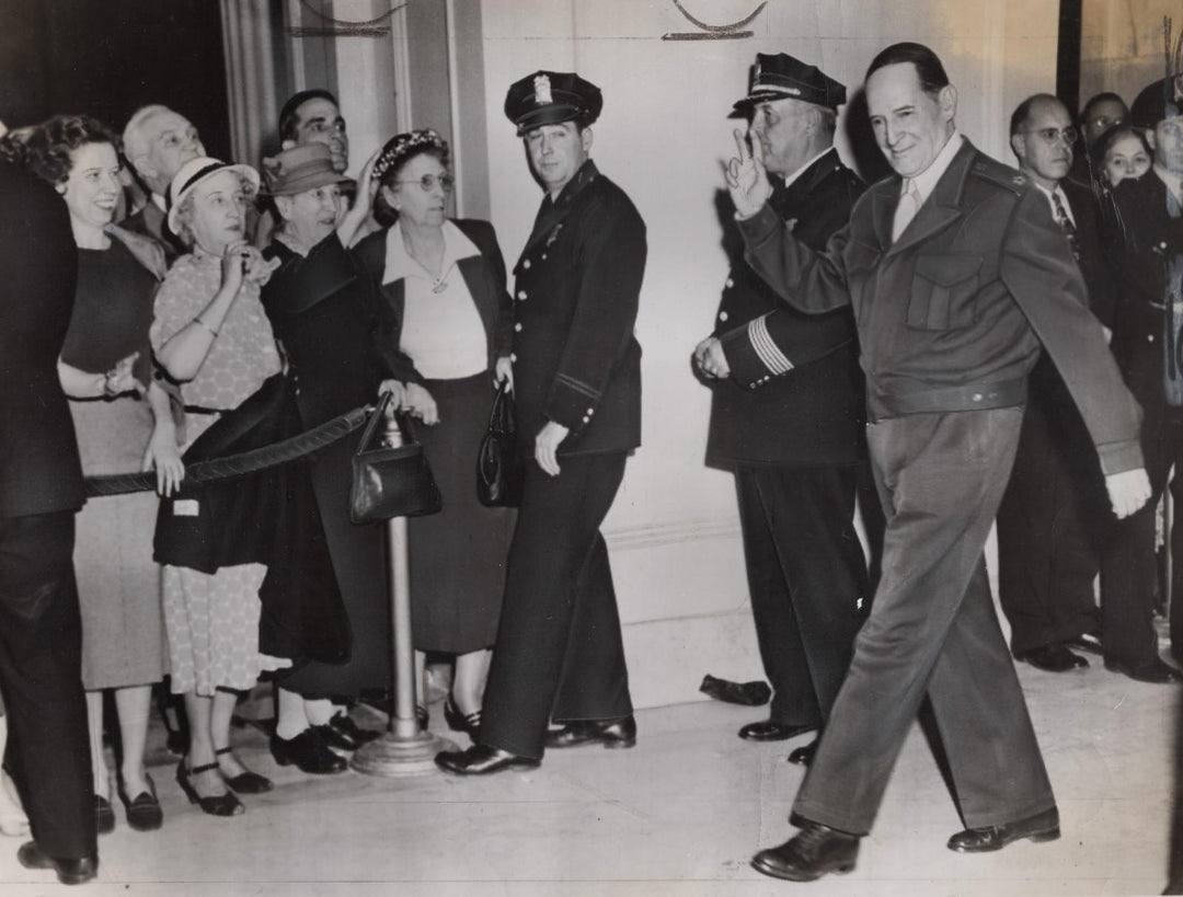 General Douglas MacArthur Strides into Foreign Affairs Hearing Korean War Photo