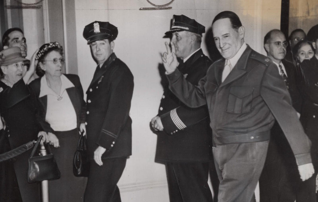 General Douglas MacArthur Strides into Foreign Affairs Hearing Korean War Photo