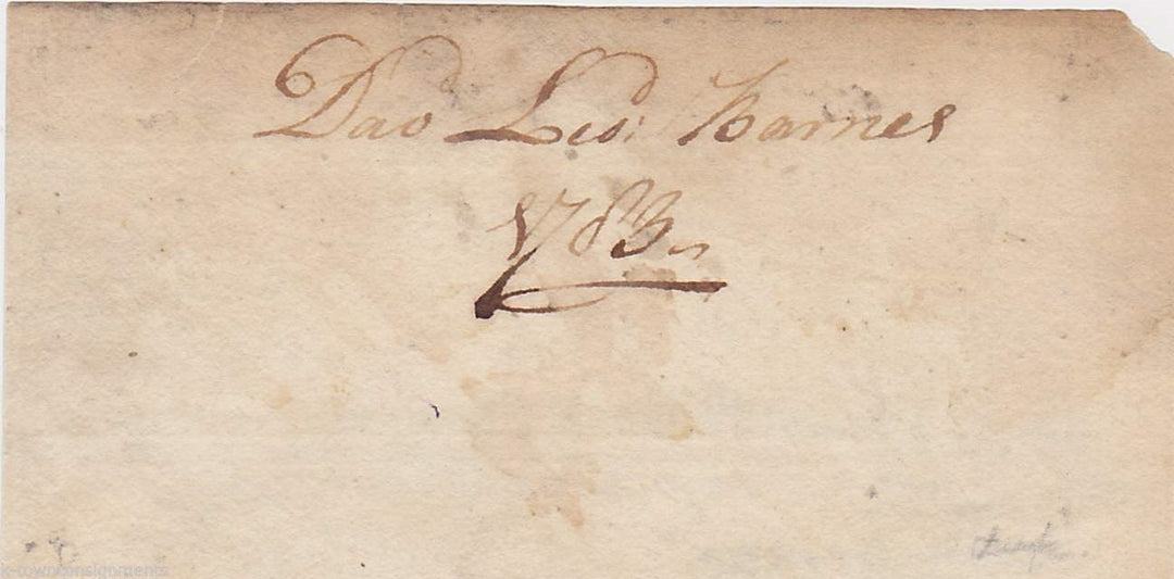 David Leonard Barnes Revolutionary War Officer Supreme Court Autograph Signature