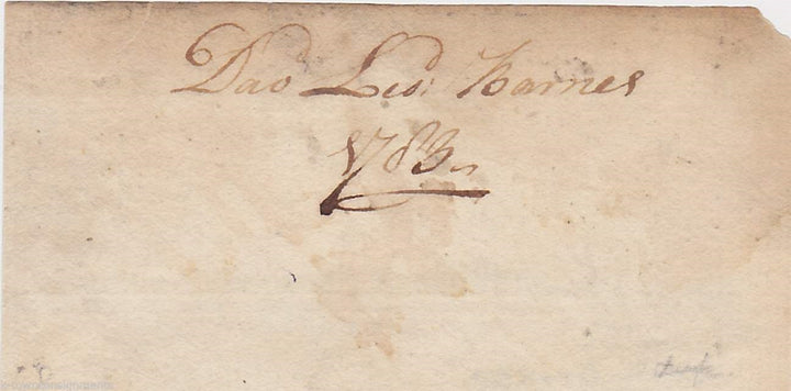 David Leonard Barnes Revolutionary War Officer Supreme Court Autograph Signature