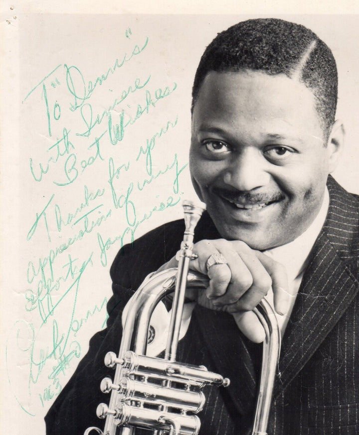 Clark Terry Jazz Music Legend Original Autograph Signed Studio Promo Photo