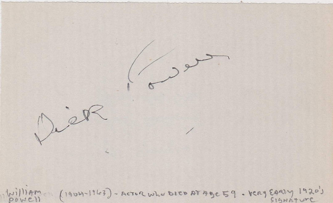 Dick Powell 42nd Street Movie Actor 1920s Original Autograph Signature