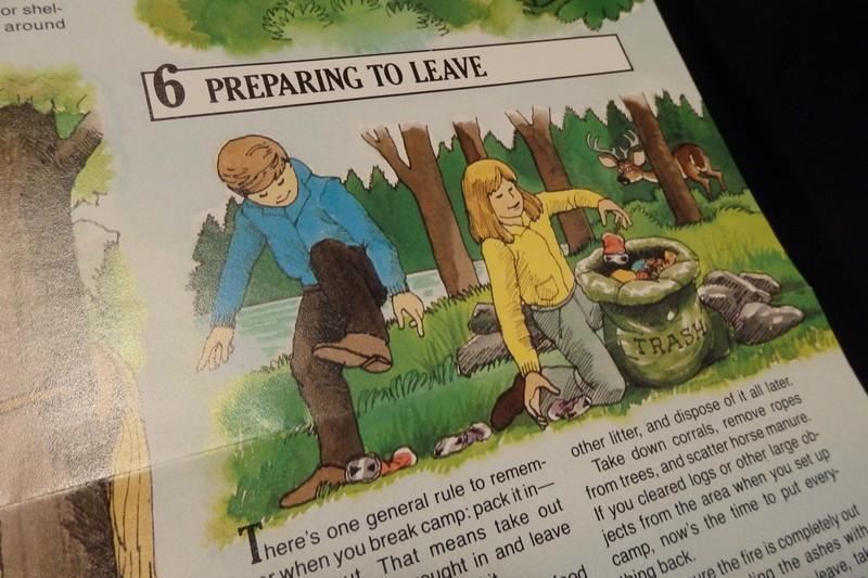 Leave No Trace Vintage Forrestry Wildlife Recreation Educational Poster