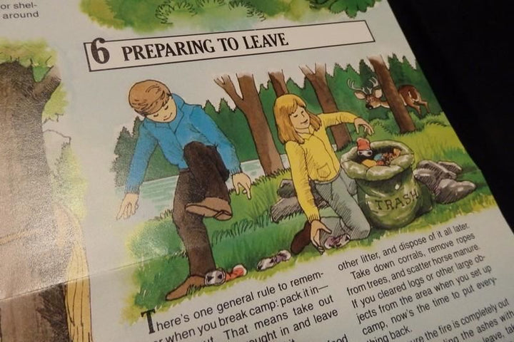 Leave No Trace Vintage Forrestry Wildlife Recreation Educational Poster