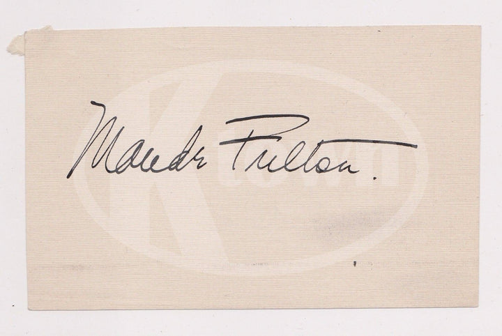 Maude Fulton Broadway Theatre Stage & Movie Actress Vintage Autograph Signature