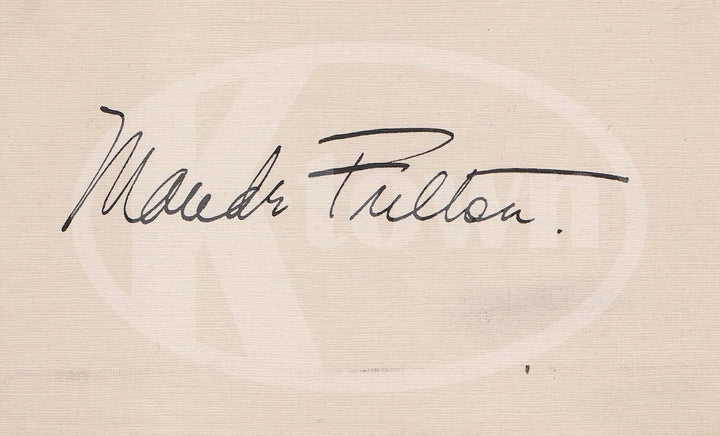 Maude Fulton Broadway Theatre Stage & Movie Actress Vintage Autograph Signature