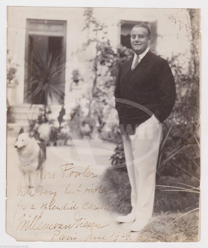Willem Van Giesen Music Singer Singing Coach Antique Autograph Signed Photo 1929