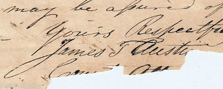 James Austin Massachusetts Attorney General Politician Autograph Signed Letter