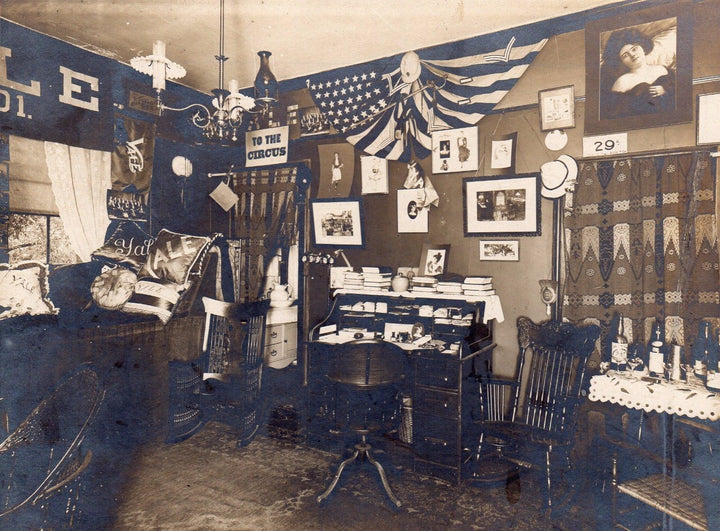 Yale University Dorm Room Fraternity Decorations Antique Victorian Photo