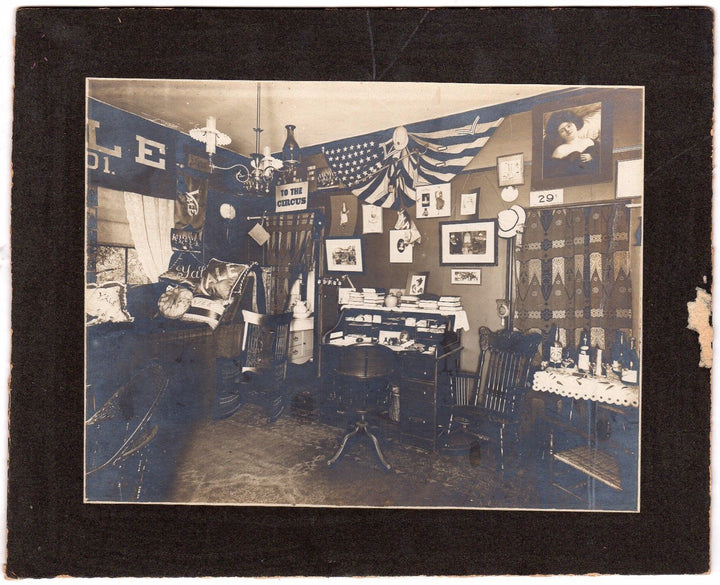 Yale University Dorm Room Fraternity Decorations Antique Victorian Photo
