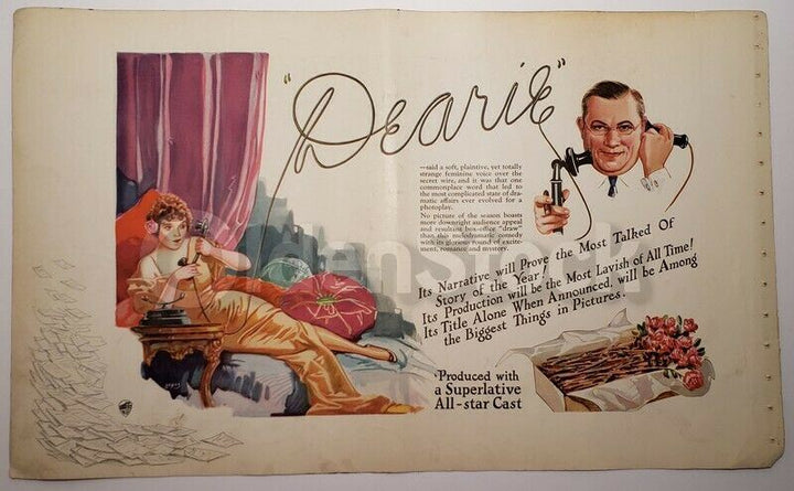 Monte Blue Bitter Apples Silent Film Antique Warner Brothers Movie Poster 1926