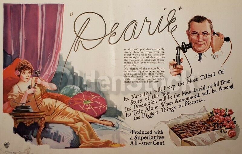 Monte Blue Bitter Apples Silent Film Antique Warner Brothers Movie Poster 1926