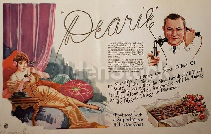 Monte Blue Bitter Apples Silent Film Antique Warner Brothers Movie Poster 1926