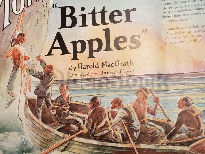 Monte Blue Bitter Apples Silent Film Antique Warner Brothers Movie Poster 1926