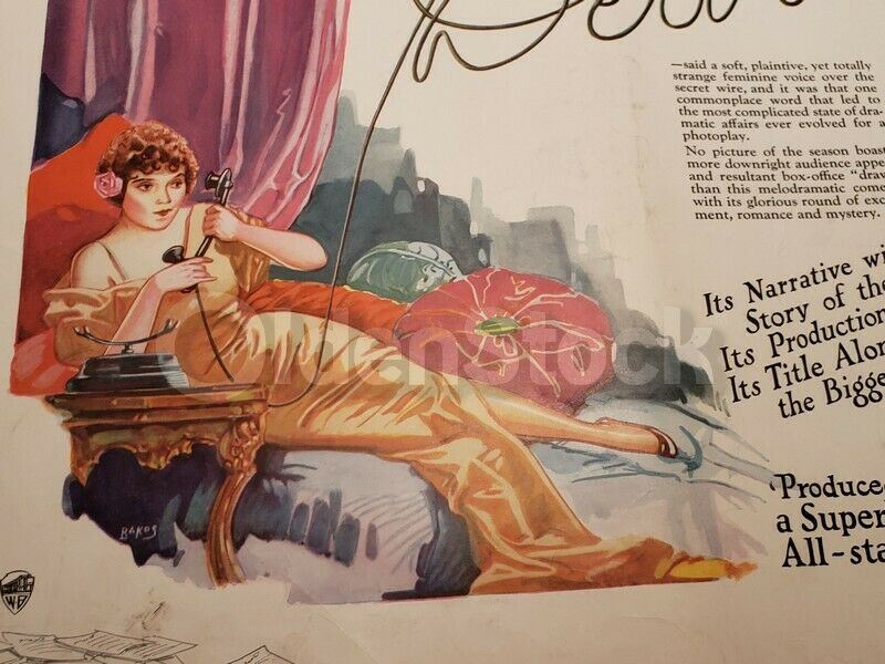 Monte Blue Bitter Apples Silent Film Antique Warner Brothers Movie Poster 1926
