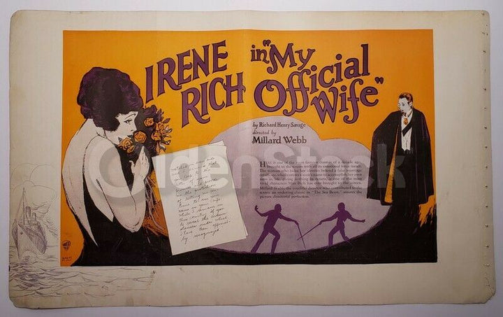 Monte Blue The Brute Silent Film Antique Warner Brothers Movie Poster 1926