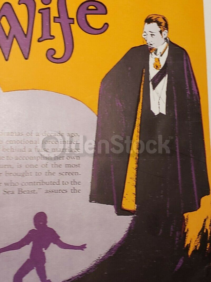 Monte Blue The Brute Silent Film Antique Warner Brothers Movie Poster 1926