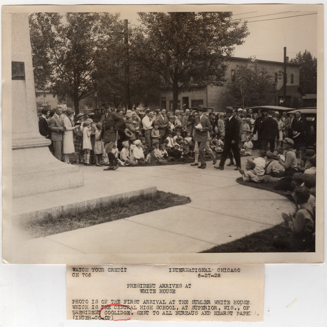 President Calvin Coolidge Declines 2nd Term Original 1920s Political Press Photo