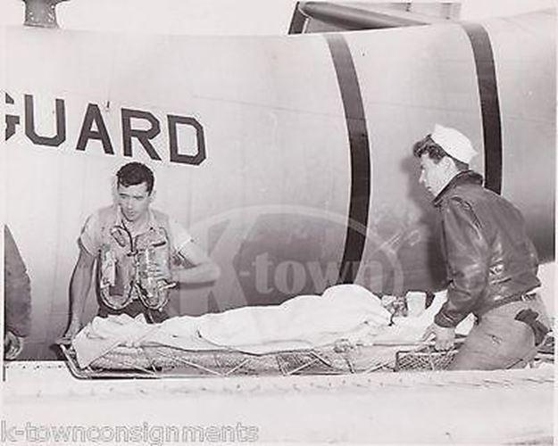 US Navy Ship Wreck Coast Guard Helicopter Rescue Vintage Military File Photos lo