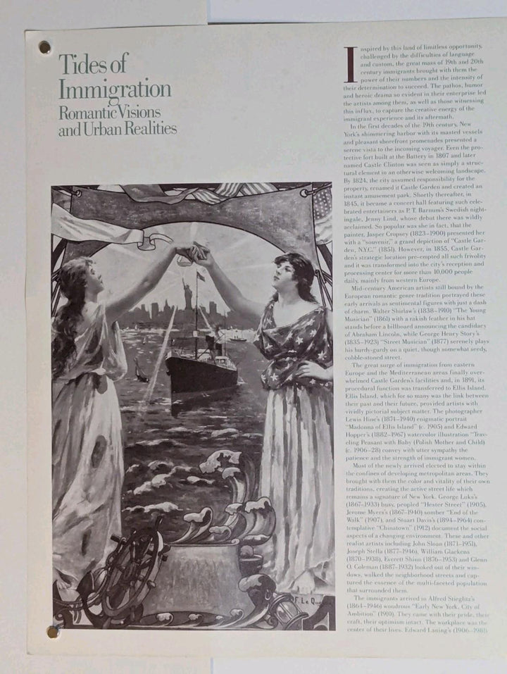Seymour Cwast Poster Tides Of Immigration Brooklyn College 1986